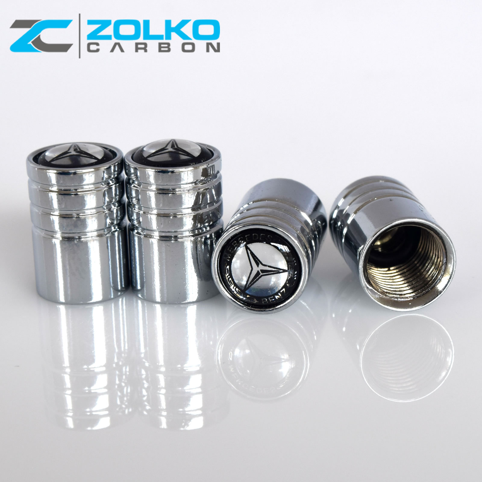 MERCEDESBENZ VALVE STEM CAPS WHEEL TIRE CHROME US SELLER VE02 eBay